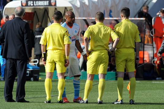 Carton Rouge Jordan AYEW / Benoit MILLOT - 27.04.2013 -
