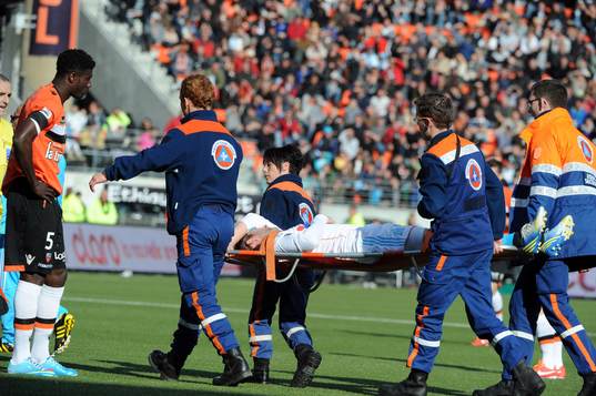 Blessure Andre Pierre GIGNAC - 27.04.2013 - Lorient /