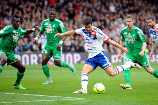 But de Yoann GOURCUFF - 28.04.2013 - Lyon / Saint Etienne -