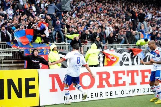 Joie de Yoann GOURCUFF - Supporters Lyon - 28.04.2013 -