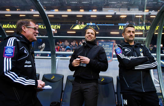 Christer Swärd, Andreas Alm, tränare, och Nebojsa