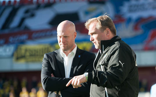 Andreas Thomsson och Jörgen Petersson, tränare, Öster