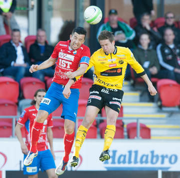 Denis Velic, Öster och Marcus Rohdén, Elfsborg, nickduell