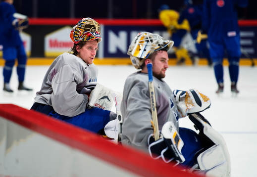 Målvakterna Jacob Markström och Jhonas Enroth