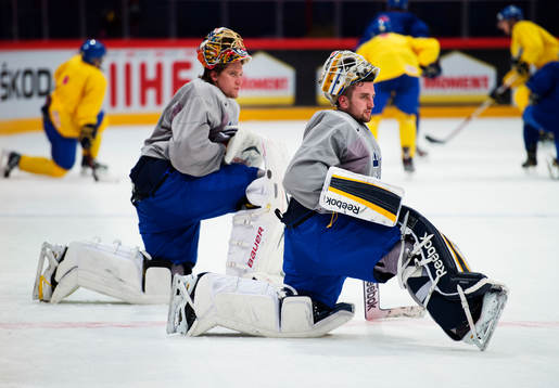 Målvakterna Jacob Markström och Jhonas Enroth