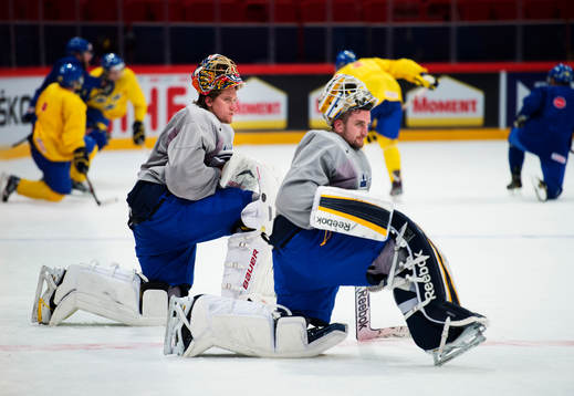 Målvakterna Jacob Markström och Jhonas Enroth