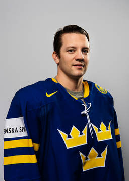Inför VM i ishockey så poserar Pär Arlbrandt, Sverige,