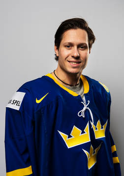 Inför VM i ishockey så poserar Elias Fälth, Sverige,
