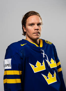 Inför VM i ishockey så poserar Andreas Jämtin, Sverige,