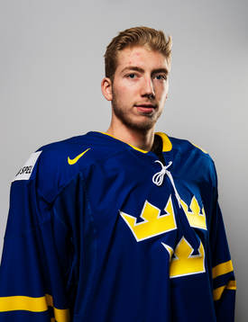 Inför VM i ishockey så poserar Petter Granberg, Sverige,