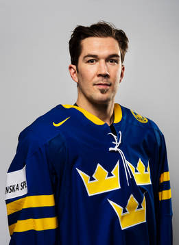 Inför VM i ishockey så poserar Jimmie Ericsson, Sverige,