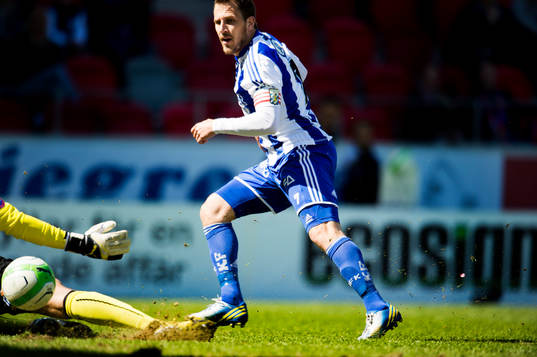 Tobias Hysén, IFK Göteborg, slår in 0-1