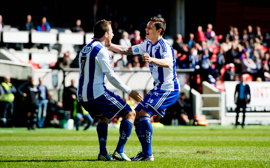 Tobias Hysén, David Moberg Karlsson, IFK Göteborg, jublar