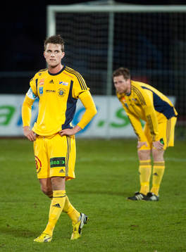 Jesper Björkman, och Jonas Nilsson, Ängelholm, deppar