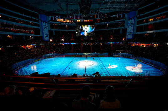 Översiktsbild över matcharenan Globen nedsläppt med