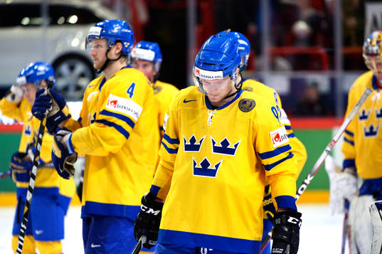 Sveriges Gabriel Landeskog deppar