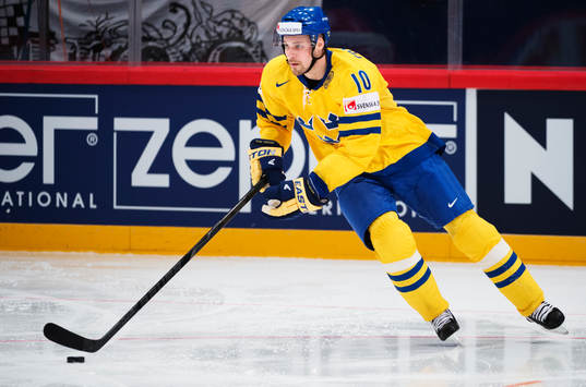 Johan Fransson i matchen mellan Sverige och Schweiz