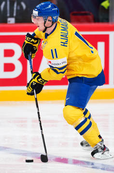 Simon Hjalmarsson i matchen mellan Sverige och Schweiz