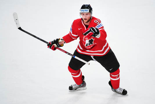Kanadas Steven Stamkos i matchen mellan Kanada och Danmark