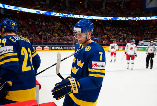 Sveriges Henrik Tallinder i ett byte