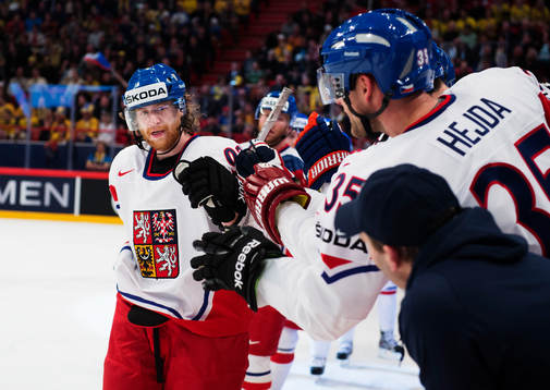 Tjeckiens Jakub Voracek jublar