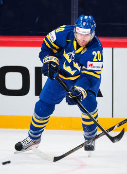 Joel Lundqvist i matchen mellan Tjeckien och Sverige