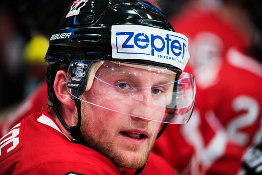 Kanadas Steven Stamkos i matchen mellan Kanada och Danmark
