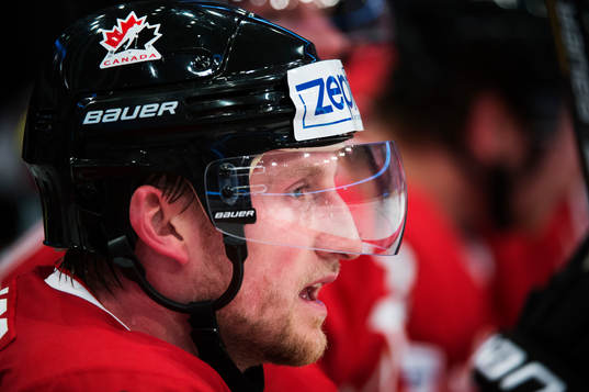 Kanadas Steven Stamkos i matchen mellan Kanada och Danmark