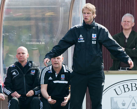 Simon Sjöfors och Thomas Mårtensson, tränare, Vittsjö