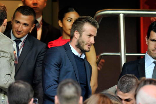 David BECKHAM EN TRIBUNE - 05.05.2013 - PSG / Valenciennes