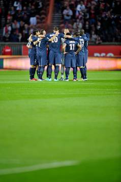Equipe du PSG -  Hommage aux victimes de Furiani 1992 -