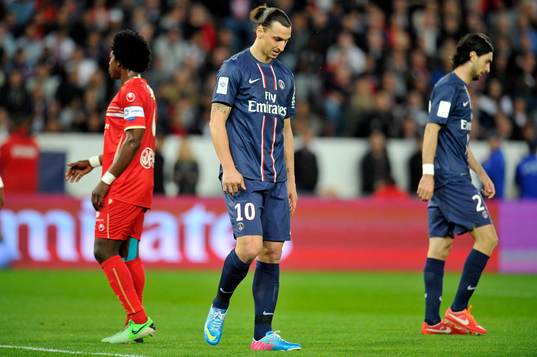 Zlatan IBRAHIMOVIC / Javier PASTORE - 05.05.2013 - PSG /