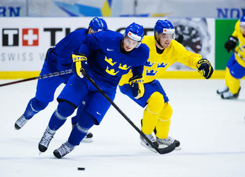 Loui Eriksson och Oscar Lindberg deltar i Sveriges träning