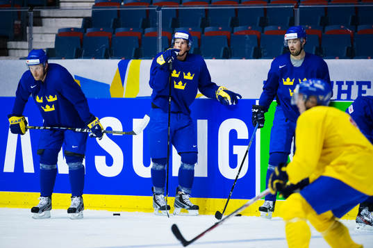 Staffan Kronwall, Loui Eriksson och Dick Axelsson deltar i