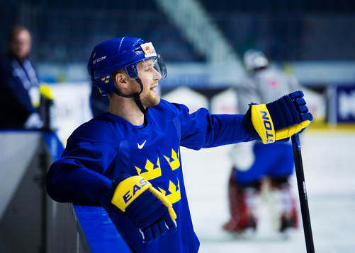 Fredrik Petterson deltar i Sveriges träning