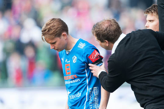 Johan Blomberg och Jens Gustafsson, tränare, Halmstad