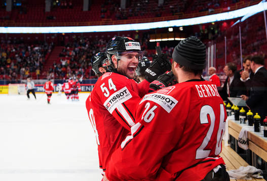 Schweiz Philippe Furrer och Martin Gerber jublar