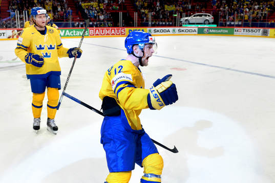 Sveriges Fredrik Pettersson jublar