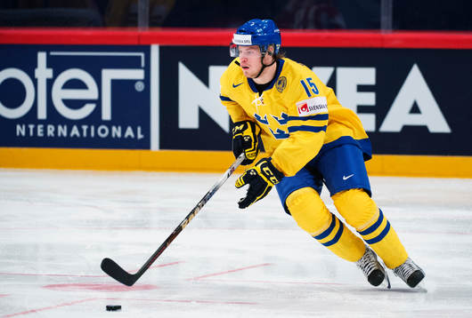 Oscar Lindberg i matchen mellan Sverige och Vitryssland