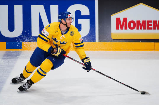 Henrik Tallinder i matchen mellan Sverige och Vitryssland