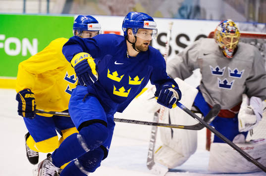 Fredrik Pettersson på Sveriges träning