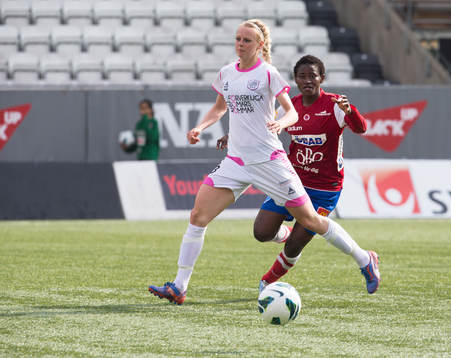 Amanda Ilestedt FC Malmö och Sarah Michael KIF Örebro