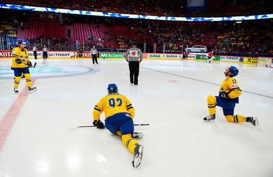 Sveriges Andreas Jämtin, Gabriel Landeskog och Fredrik