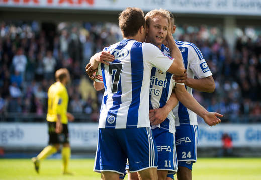 Tobias Hysén, IFK Göteborg, gör 1-0, jubel Robin Söder