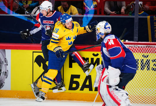 Sloveniens Bostjan Golicic och Sveriges Joel Lundqvist