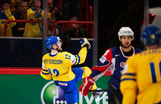 Sveriges Fredrik Pettersson jublar