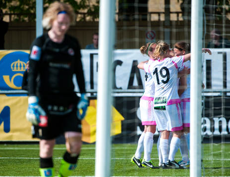 Ldb Malmö-spelarna jublar
