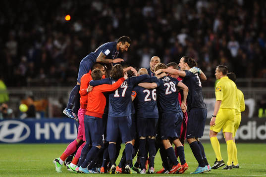 PSG CHAMPION / JOIE DU PSG  -  12.05.2013 - Lyon / Paris