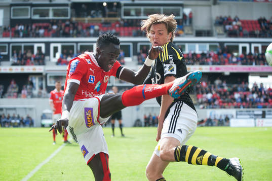 Papa Diouf, Kalmar och Nils-Eric Johansson, AIK