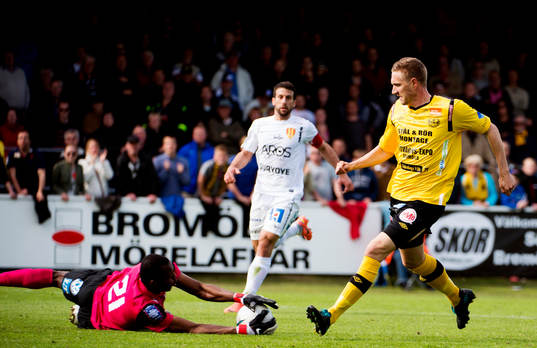 Dwayne Miller, målvakt Syrianska, Marcus Pode, Mjällby